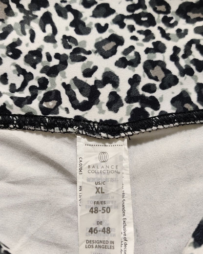 Balance Collection Leopard Print Sport Tights For Women XL