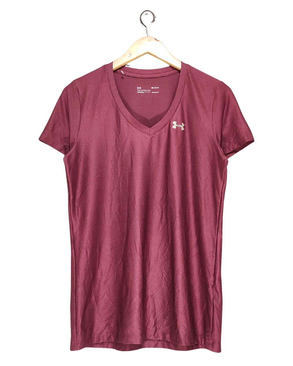 Under Armour Maroon Sport T Shirt For Women M