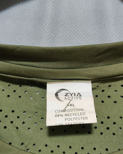 Zyia Green Sport Vest T Shirt For Women XXL