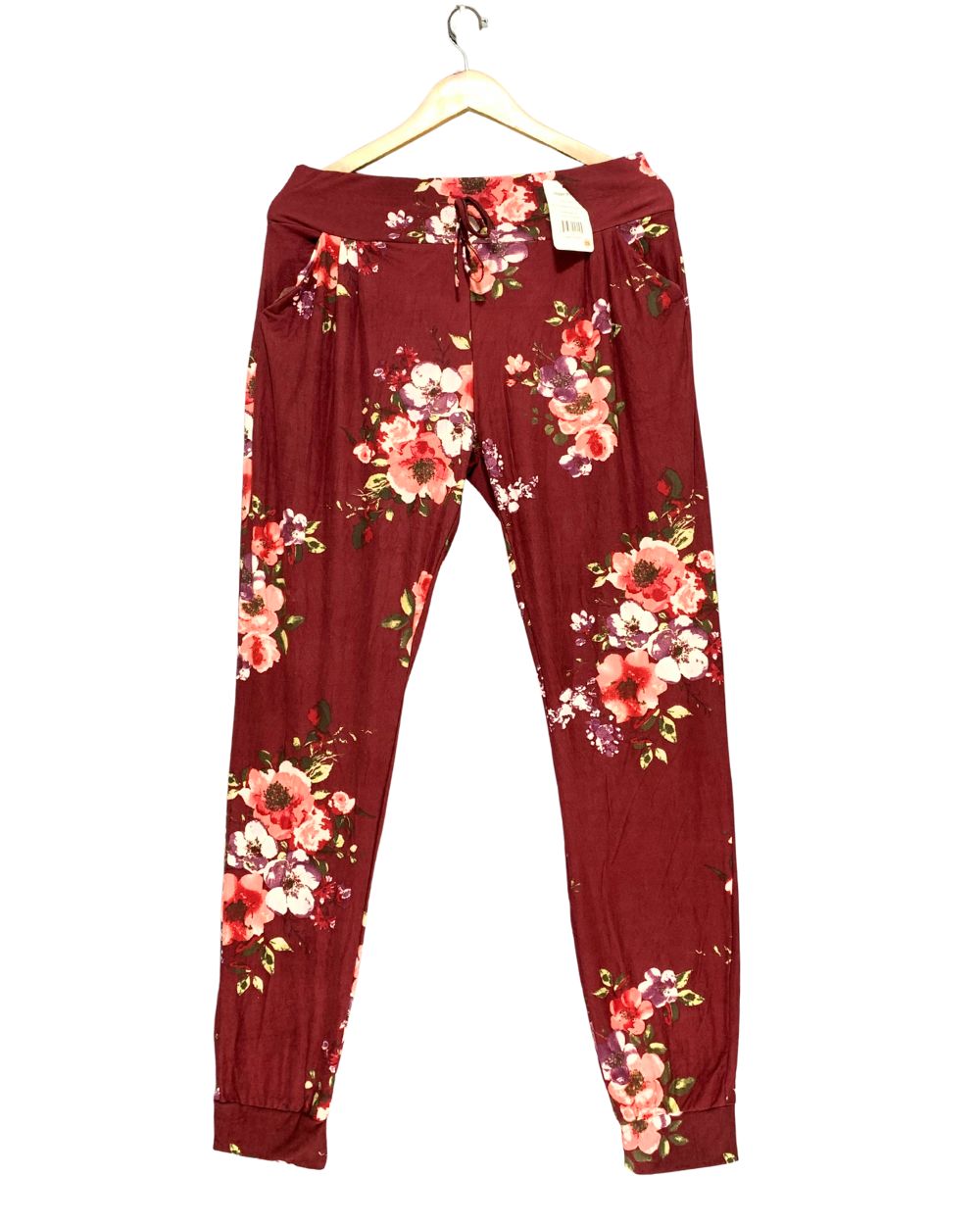 Lildy Maroon Sport Gym tights For Women L