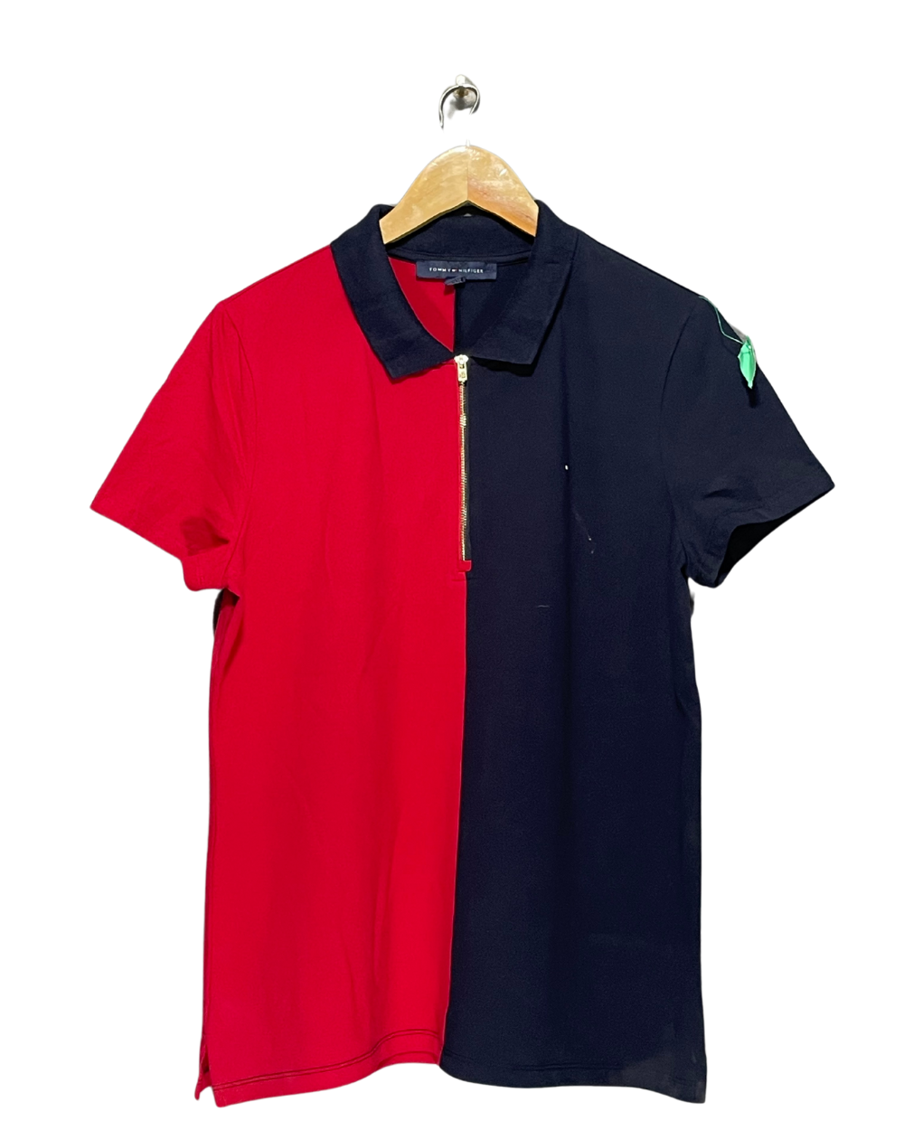 Tommy Hilfiger Red Blue Sport Polo T.Shirt For Woman | ThriftHub.pk