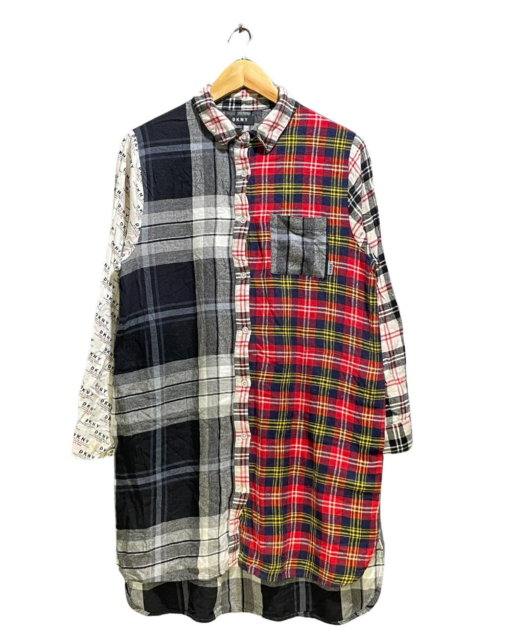 DKNY Black & Red Cotton Shirt For Women S | ThriftHub.pk