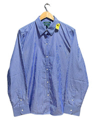 Ralph Lauren Blue Cotton Shirt For Women XL | ThriftHub.pk