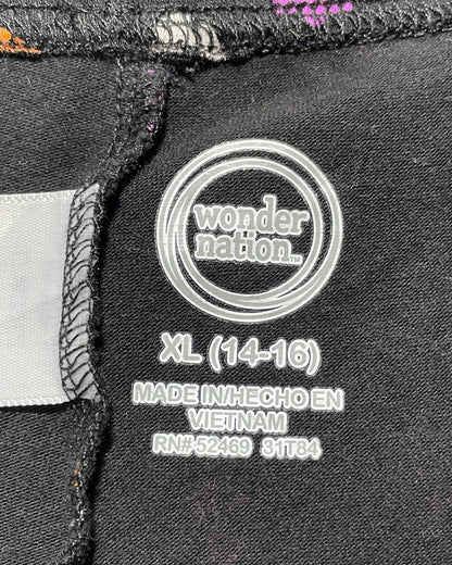Wonder Nation Black Sport Gym Tights For Girls Medium | ThriftHub.pk