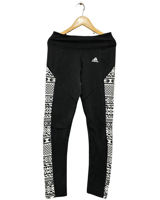 Adidas Black Sport Gym Tights For Girls Small | ThriftHub.pk