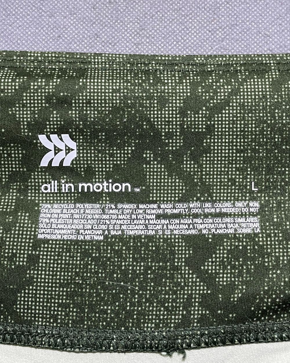 All in Motion Green Sport Gym Tights For Girls Large | ThriftHub.pk